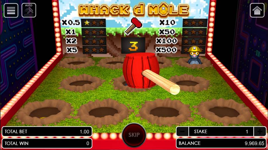 Whack d Mole game scene